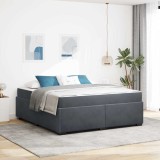 Cumpara ieftin Cadru de pat cu saltea Gri inchis 180 x 200 cm tesatura