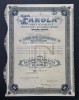 Actiune nominativa din 1938 societatea FAROLA , titlu , actiuni