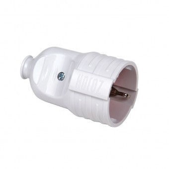 Cupla stecher Horoz Schuko, 16A, max.250V, alba foto