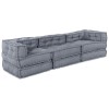 VidaXL Canapea modulară Manual 3 pcs Gri 70 x 70 x 56 cm țesătură 3315092