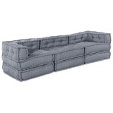 VidaXL Pernă 3 pcs Gri 70 x 70 x 54 cm Poliester