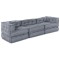 vidaXL Canapea modulară Manual 3 pcs Gri 70 x 70 x 56 cm țesătură 3315092