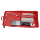 Cumpara ieftin Set 5 accesorii pentru lacuit, baituit - rola burete, pensula, Artool