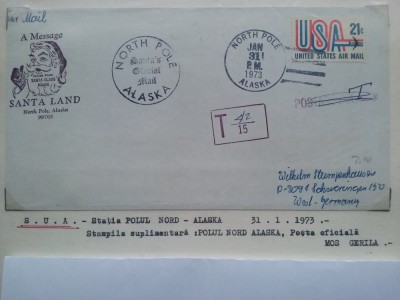1973-SUA-Statia Polul Nord-Alaska-Plic circ. foto