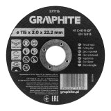 Disc de taiere pentru beton Graphite, corindon, 115 x 2.0 x 22.2 mm