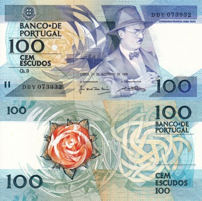PORTUGALIA 100 escudos 1988 UNC!!! foto