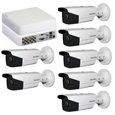 Kit Supraveghere full HD 1080P cu 7 Camere Exterior Exir 80m + DVR 8 canale video / 1 canal audio SafetyGuard Surveillance foto