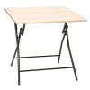 Masa pliabila 5Five patrata pentru 4 persoane, MDF si otel, 80x80x75 cm, bej Household NewTrend