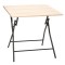 Masa pliabila 5Five patrata pentru 4 persoane, MDF si otel, 80x80x75 cm, bej Household NewTrend