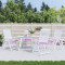 Perne scaun de gradina, roz, 4 buc., 40x40x3 cm, textil GartenMobel Dekor