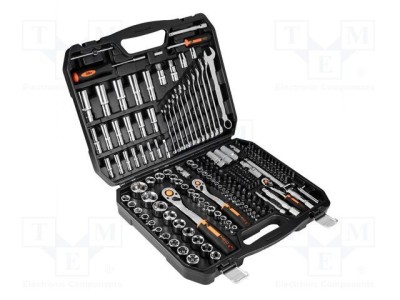 Set chei tubulare 6-puncte NEO TOOLS 219 piese, fixare 1/2, 1/4, 3/8 foto