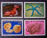 Wallis et Futuna 1982 fauna marina corali și bureți serie 4v neștampilată