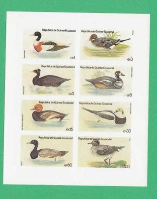 Eq. Guinea - Ducks - unused imperforated block F.010 foto