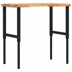 Banc lucru 100x60x(73-99,5) cm lemn masiv acacia dreptunghiular foto