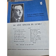 Partitura, Nu sunt singur pe lume - Florentin Delmar, Aurel Felea