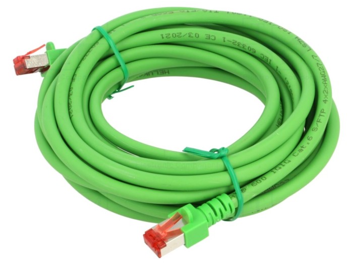 Patch Cord S/FTP Cat6 Verde 5m LSZH