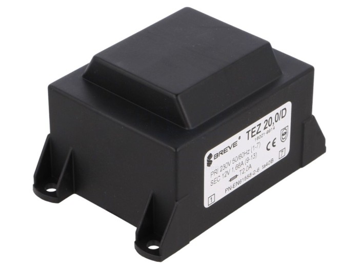 Transformator &icirc;ncapsulat 20VA 230V 12V PCB
