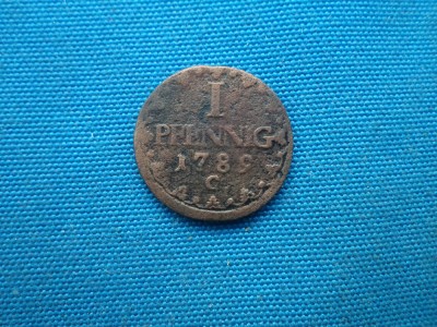 1 PFENNIG 1789/C SAXONIA foto