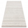 Covor ECO SISAL MOROC 22329 zigzag, linii boho franjuri - structural bej / cremă, 78x150 cm