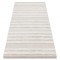 Covor ECO SISAL MOROC 22329 zigzag, linii boho franjuri - structural bej / cremă, 78x150 cm