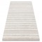 Covor ECO SISAL MOROC 22329 zigzag, linii boho franjuri - structural bej / cremă, 136x190 cm