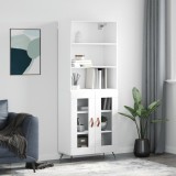 vidaXL Dulap &icirc;nalt, alb, 69,5x34x180 cm, lemn compozit