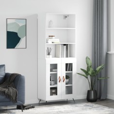 vidaXL Dulap &icirc;nalt, alb, 69,5x34x180 cm, lemn compozit