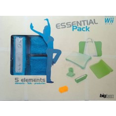 Husa Wii Remote / Wii Fit + geanta + 2 x bratara fitness anti-transpiratie - albastru (e)