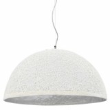 Lampă suspendată, alb și argintiu, &Oslash;50 cm, E27