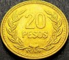 Moneda exotica 20 PESOS - COLUMBIA, anul 1991 *cod 1626 B = A.UNC, America Centrala si de Sud