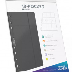 Ultimate Guard - 10 Folii clasor 18-Pocket Pages - Gri