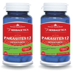 Pachet Parasites 12 Detox Forte 60cps+60cps (50% reducere la al doilea produs)
