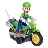 The Super Mario Galaxy Movie Figurina articulata Luigi cu vehicul (motocicleta) 6 cm