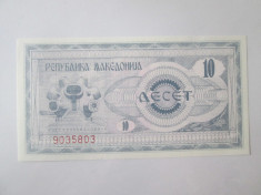 Macedonia 10 Denari 1992 UNC foto