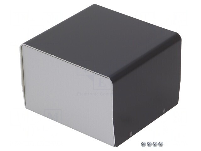 Carcasă aluminiu argint 118x124x84mm
