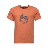Tricou Barbati Chillaz Carabiner Forest Mango M, Bumbac Eco, Respirabil, Uscare Rapida