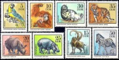 DDR 1975 - Animale din grădini zoologice, serie neuzata