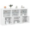 VidaXL Servantă cu lumini LED, alb, 181,5x37x100 cm