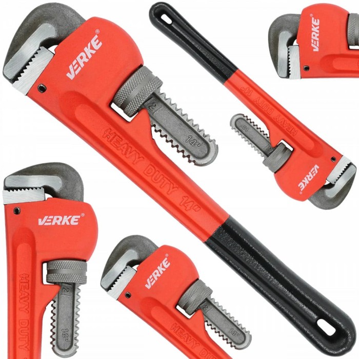 Cheie reglabilă tip Mops Stillson pentru tevi la 90&deg; deschidere 57mm lungime 450mm CR-MO