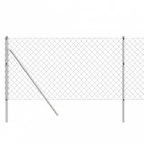 Gard de plasa de sarma, argintiu, 1x10 m GartenMobel Dekor, vidaXL