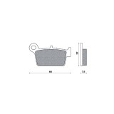 Set placute frana spate Brenta Beta Yamaha Kawasaki Sherco Suzuki