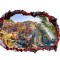 Autocolant decorativ, Gaura in perete, Multicolor, 85 cm, 673STC-1