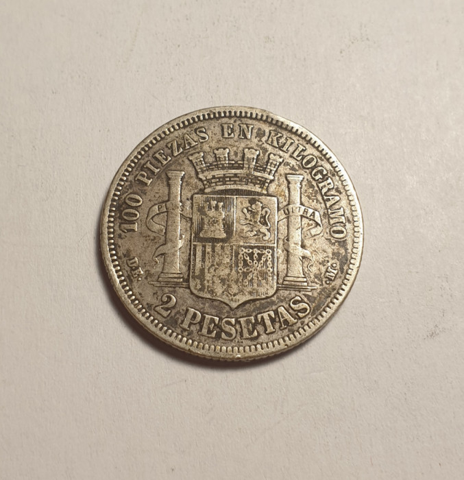 Spania 2 Pesetas 1870
