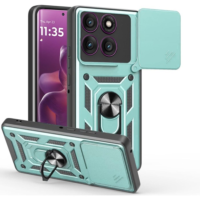 Husa Motorola Edge 60 Pro protectie camera Techsuit CamShield Series, verde