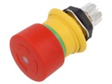 Comutator Siguranță EAO 16mm LED Roșu NC NO IP67 IP6K9K