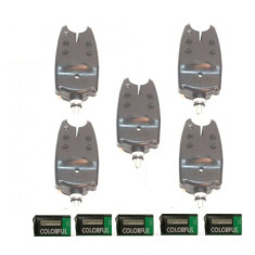 Set cu 5 avertizori/senzori pescuit cu baterii de 9v incluse