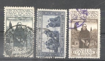 Italy 1926 Anniversary, Franciscus, 30C, 1.25L, 5+2.5L, used AM.120 foto
