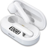 Casti In-Ear Bluetooth Tellur Flip, True Wireless, alb