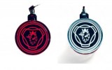 Lampa Oglinda LED Pablo LOGO FR0333 Scania Alb-Rosu 12-24V, Montaj Lateral, Efect Neon, Diametru 10cm