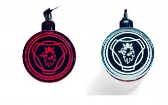 Lampa oglinda Pablo LOGO FR0333 Scania alb-rosu foto
